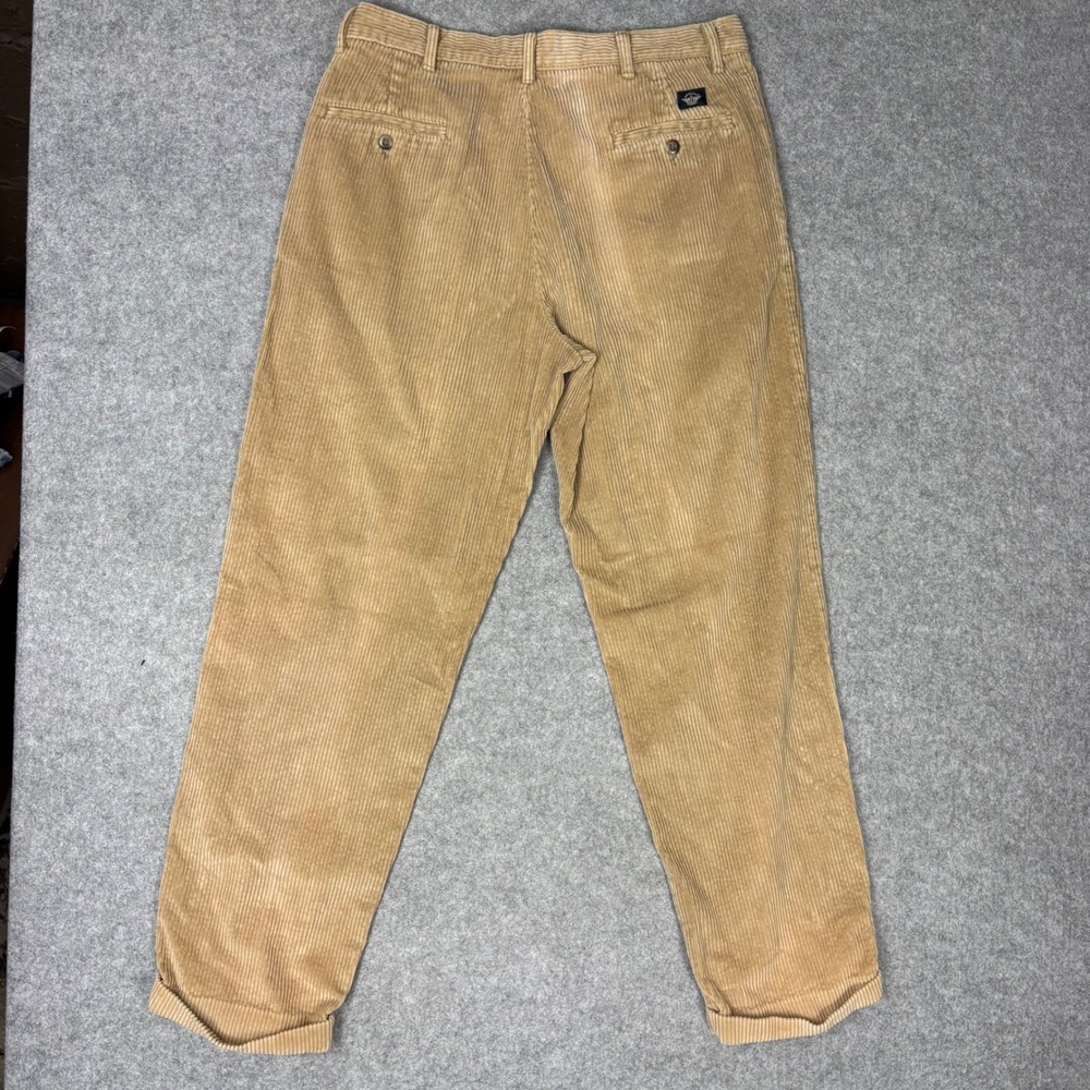 Dockers Khakis Mens Corduroy Pants Tan Pleated Wide Wale Trousers 36x32 - Picture 7 of 7